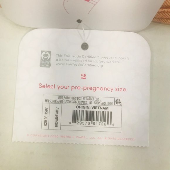 Isabel Maternity Ingrid & Isabel Women's Size 2 Side Panel Brown Carpenter Short - Picture 4 of 16